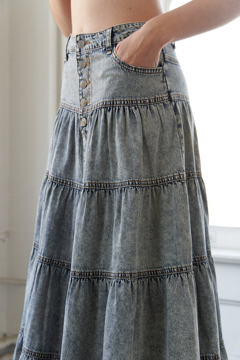 simple-statement-denim-midi-skirt Flying Tomato-Sophia's Style-5